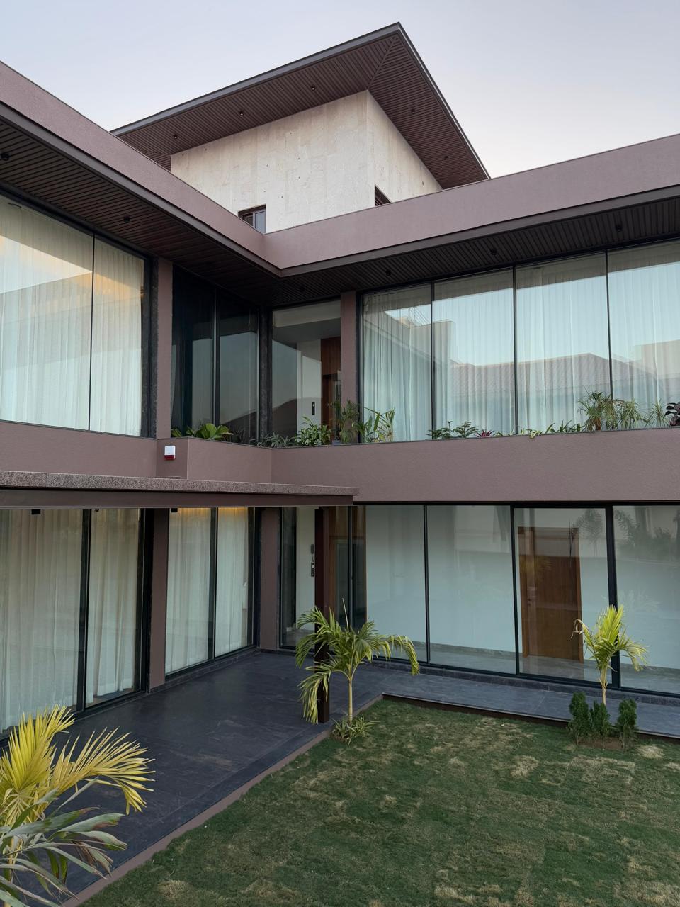 Modern commercial glass facade